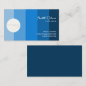 鮮明コンテンポラリーなブルーストライプカラー企業ロゴ 名刺 (正面/裏面)