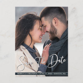 鮮明モダンでスタイリッシュす | セーブザデート ポストカード