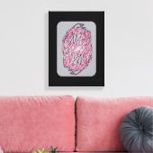 鮮烈なコントラスト: 現代幾何学抽象プリント キャンバスプリント (インサイチュ (リビング))