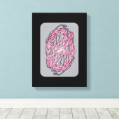 鮮烈なコントラスト: 現代幾何学抽象プリント キャンバスプリント (インサイチュ (ウッドフロア))