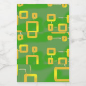 鮮緑色幾何飲食品ラベルセット フードラベル (シングルラベル)