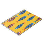 鮮魚の継ぎ目の無い模様。海辺で描いた手 ノートブック (左側)