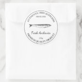 鮮魚アンチョビ包装ラベル ラウンドシール (バッグ)