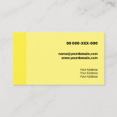 鮮黄色の透コンテンポラリー過性 名刺 (裏面)