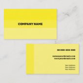 鮮黄色の透コンテンポラリー過性 名刺 (正面/裏面)