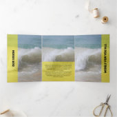 鮮黄色の透モダン過性 三つ折りカード (内部)