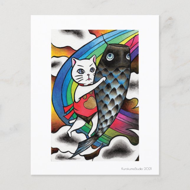 鯉が咲く白猫 (正面)