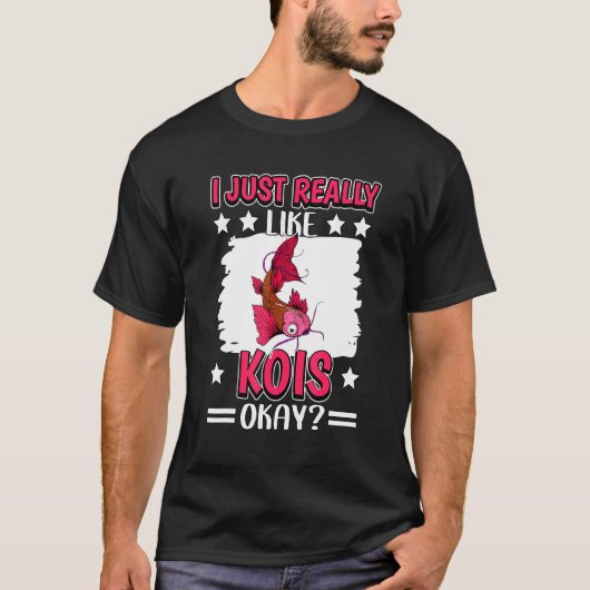 鯉が好きなだけです 鯉 魚 Tシャツ (正面)