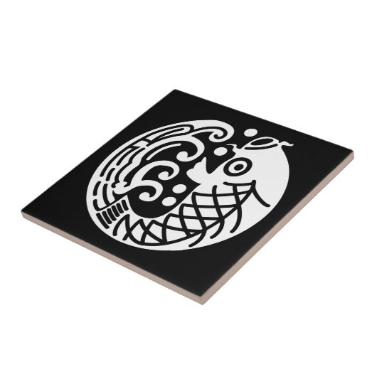 鯉と波陶瓦 タイル (側面)