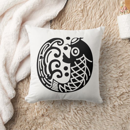 鯉と波 クッション (ブランケット)