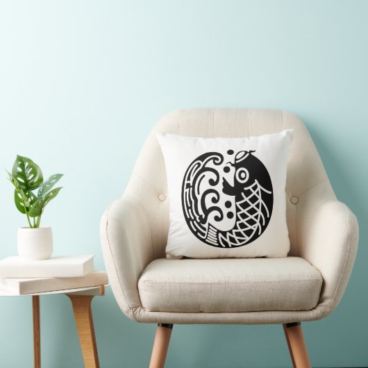 鯉と波 クッション (椅子)