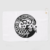 鯉と波 ゴルフタオル (横)