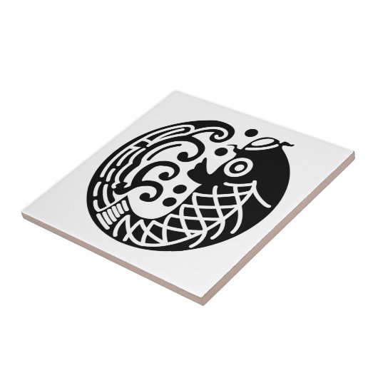 鯉と波 タイル (側面)