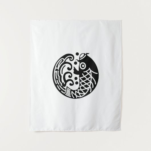 鯉と波 タペストリー (正面)