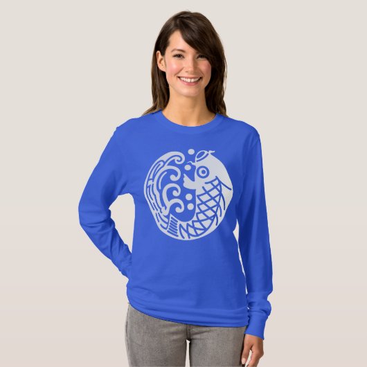 鯉と波 Tシャツ (正面フル)