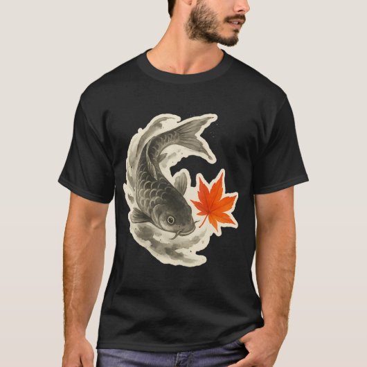 鯉と紅葉 Tシャツ (正面)