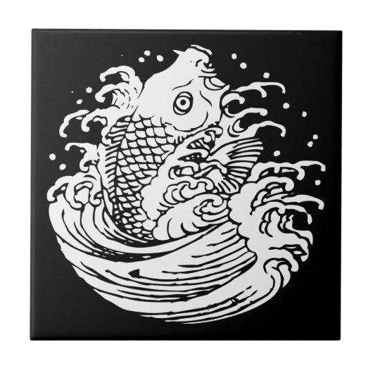 鯉に水 タイル (正面)