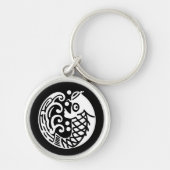 鯉に波 キーホルダー (正面)