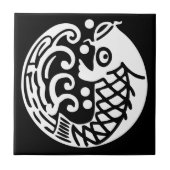 鯉に波 タイル (正面)