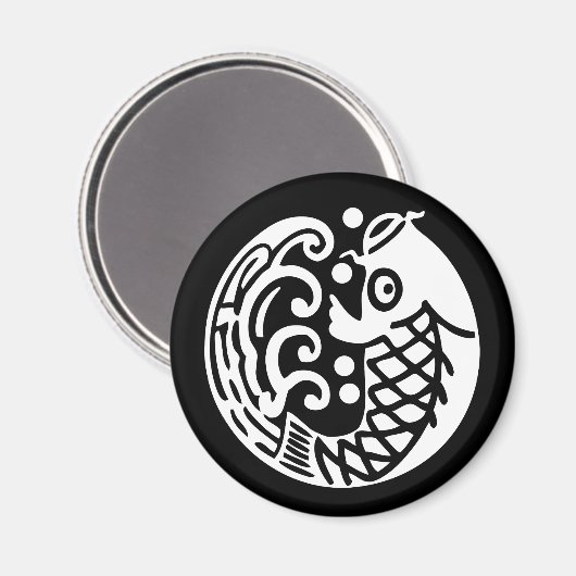 鯉に波 マグネット (正面/裏面)