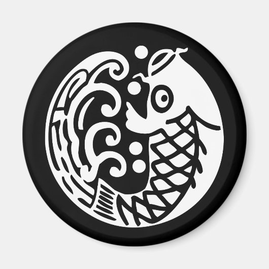 鯉に波 マグネット (正面)