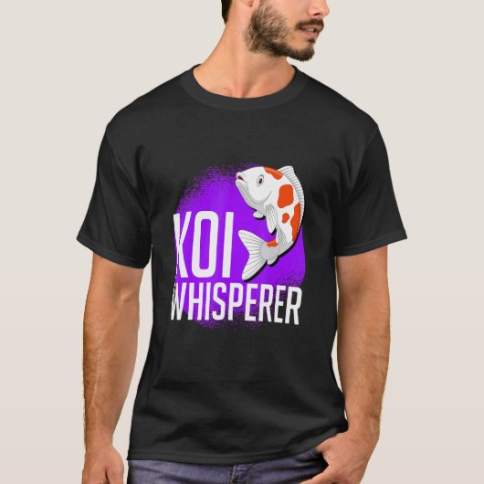 鯉のささやき手 池の鯉 Tシャツ (正面)