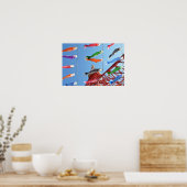 鯉のぼり(鯉登り):東京 ポスター (キッチン)