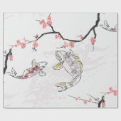 鯉のコイ自然景観図 ラッピングペーパー (フラット)