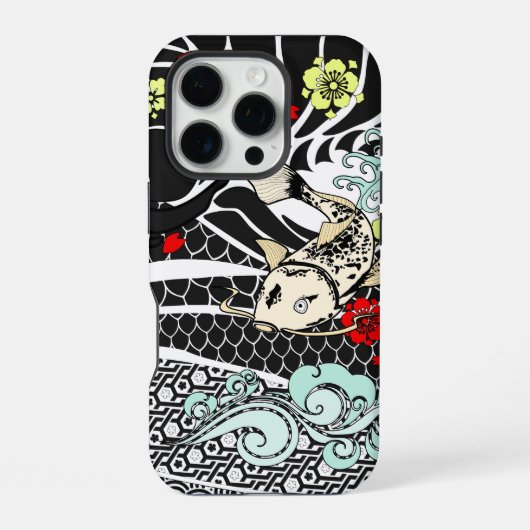 鯉のタトゥーデザイン iPhoneケース (裏面)