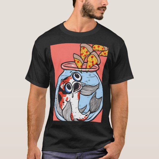 鯉のピザ Tシャツ (正面)