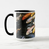鯉の池のアート絵画マグカップ マグカップ (左)