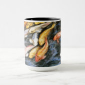 鯉の池のアート絵画マグカップ マグカップ (中央)