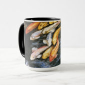 鯉の池のアート絵画マグカップ マグカップ (正面左)
