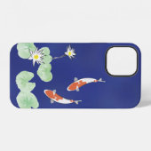鯉の池 ブルー Case-Mate iPhone 12 カバー (裏面横)