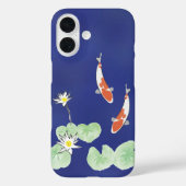 鯉の池 ブルー iPhone 16 スリムケース Case-Mate iPhoneケース (裏面)