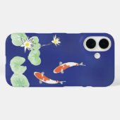 鯉の池 ブルー iPhone 16 スリムケース Case-Mate iPhoneケース (裏面 (横))