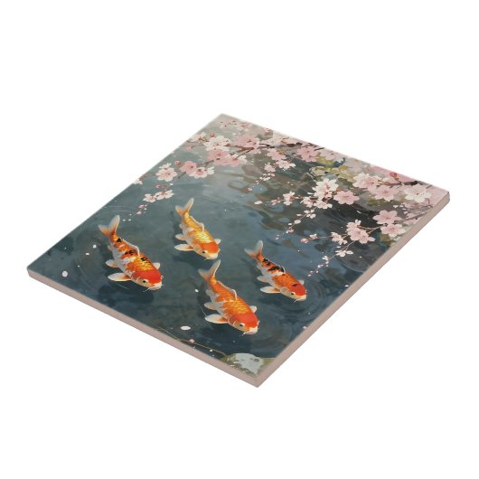鯉の池 桜の静けさ タイル (側面)