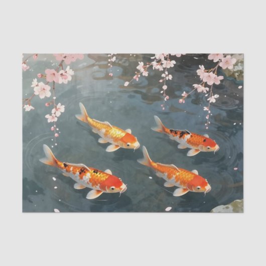 鯉の池 桜の静けさ 薄葉紙 (正面)