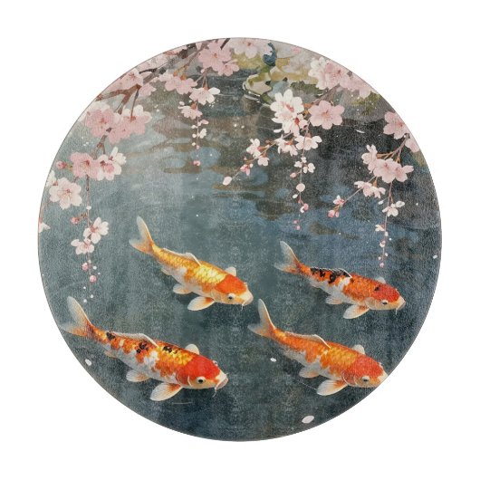 鯉の池 桜の静寂 カッティングボード (正面)