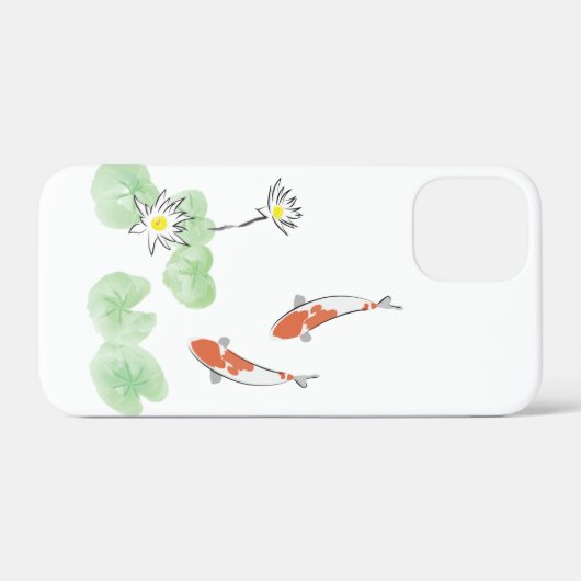 鯉の池 iPhone 12 Mini カバー (裏面 (横))
