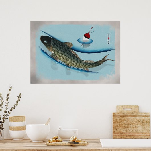 鯉の泳ぎ ポスター (キッチン)