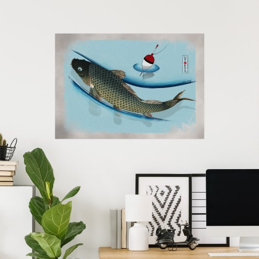 鯉の泳ぎ ポスター (ホームオフィス)