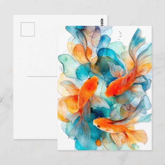 鯉の流れ ポストカード (正面/裏面)