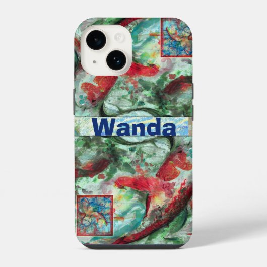 鯉の絵 iPhoneケース (裏面)