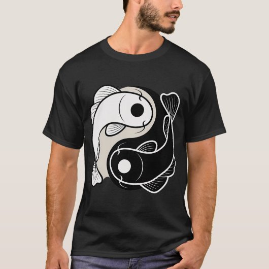 鯉の陰陽の調和 Tシャツ (正面)