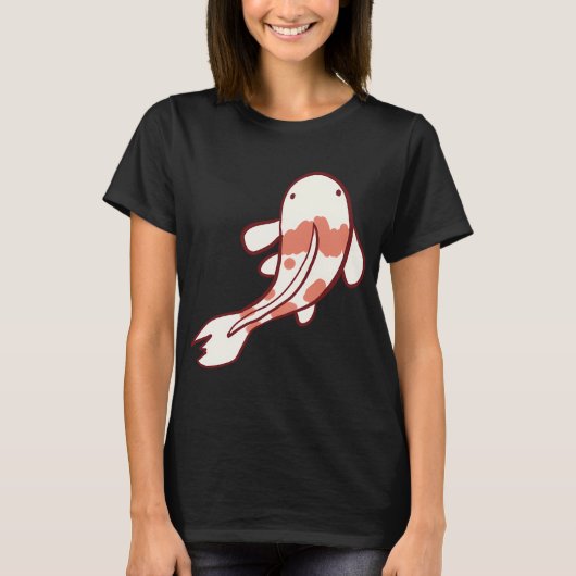 鯉の魚のアート Tシャツ (正面)