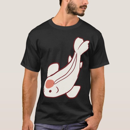 鯉の魚のアート Tシャツ (正面)