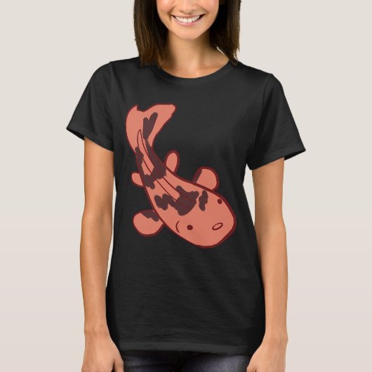 鯉の魚のイラスト Tシャツ (正面)