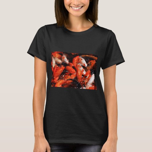 鯉の魚のプリント Tシャツ (正面)