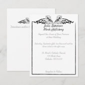 鯉の魚の結婚式の招待状 招待状 (正面/裏面)